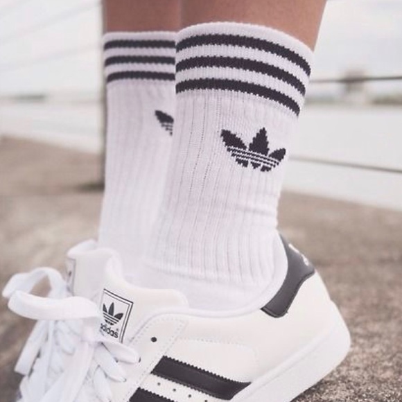 adidas Accessories - Adidas Black and White Crew